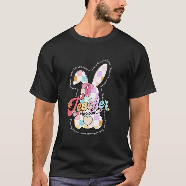 Camiseta Professor Assistente Bonito Coquete de Páscoa Coel (Frente)