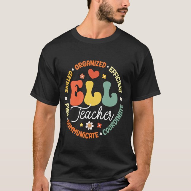 Camiseta Professor Assistente de Escola de Inglês ELL (Frente)