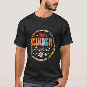 Camiseta Professor Assistente Groovy Kinder Primeiro Dia De