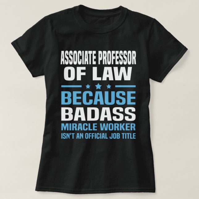 Camiseta Professor associado de Direito (Frente do Design)