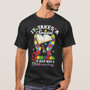 Camiseta Professor Autismo Peça do Quebra-cabeça Criança Es