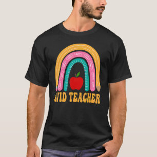 Camiseta Professor Ávido Lápis Arco-Íris Volta às Aulas Apr