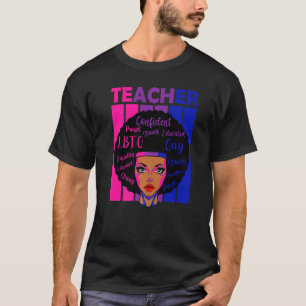 Camiseta Professor bissexual Lgbt Q Mulher Afro Sutil Orgul