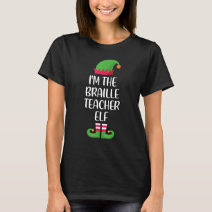 Camiseta Professor Braille Elfo Natal Família Grupo Corresp