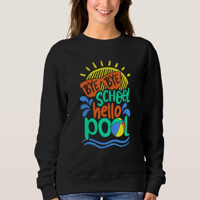 Camiseta Professor Bye School Hello Piscina Summer (Frente)