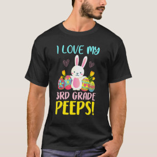 Camiseta Professor Coelhinho do Dia da Páscoa Eu Amo Meu Es