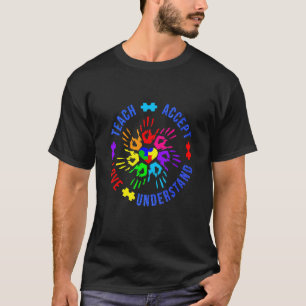 Camiseta Professor Conscientização do Autismo Ensine Aceit
