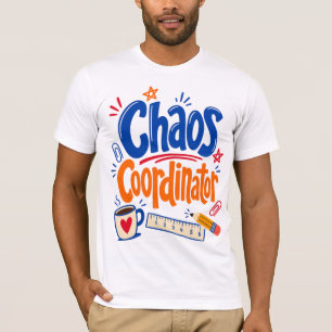 Camiseta Professor Coordenador de Caos Design de Volta às A