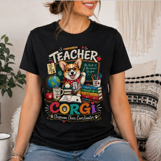 Camiseta Professor Corgi – Caos na Sala de Aula de um Profe