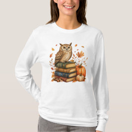 Camiseta Professor Coruja Halloween de Outono