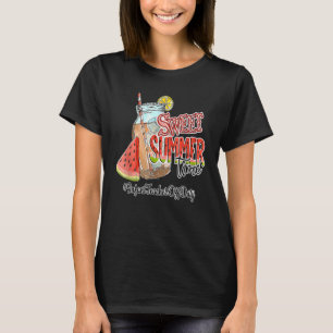 Camiseta Professor criança de folga de verão de folga doce 