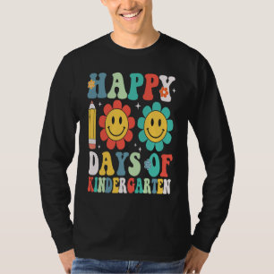 Camiseta Professor Crianças Groovy 100 Dias Feliz 100º Dia