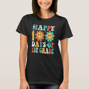 Camiseta Professor Crianças Groovy 100 Dias Feliz 100º Dia