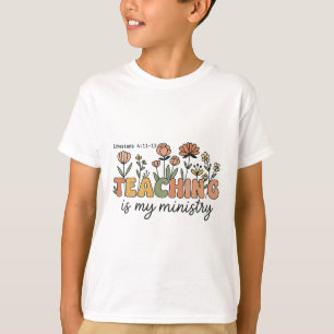 Camiseta Professor Cristão Ensino é Meu Ministério Fé Bi