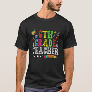 Camiseta Professor Cute da 6ª Série de Volta às Aulas Prime