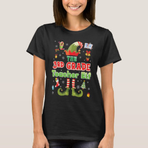 Camiseta Professor da 3ª Série Esquadrão de Elfo Natal Terc