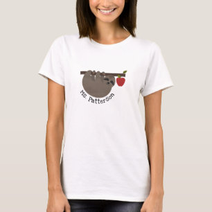 Camiseta Professor da árvore de Apple da preguiça