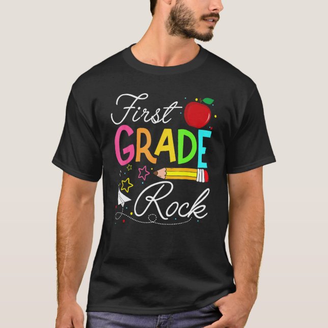 Camiseta Professor da Equipe da Primeira Série Rocks (Frente)