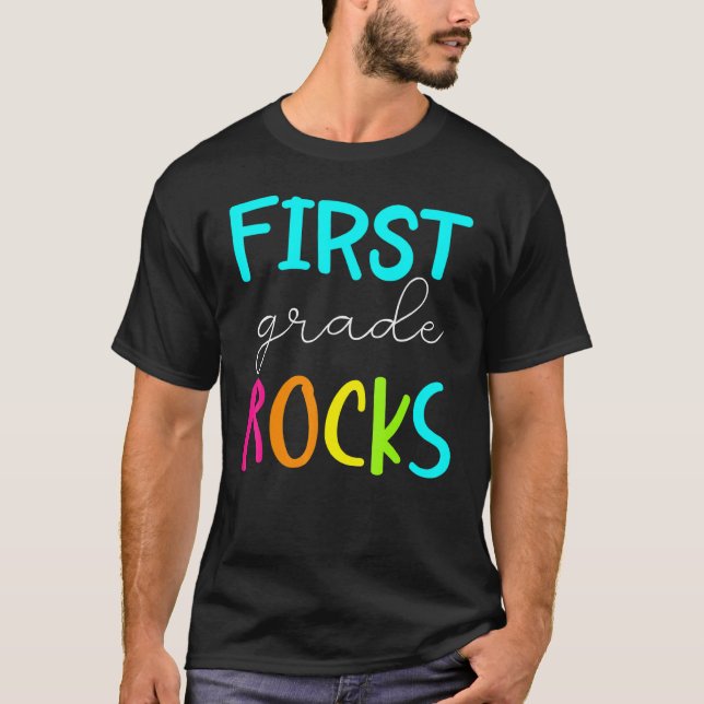 Camiseta Professor da Equipe da Primeira Série Rocks (Frente)