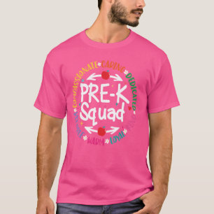 Camiseta Professor da Equipe de Pré-K de Volta às Aulas Ens