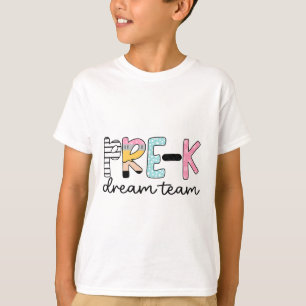 Camiseta Professor da pré-escola Pre-k Dream Team Primeiro