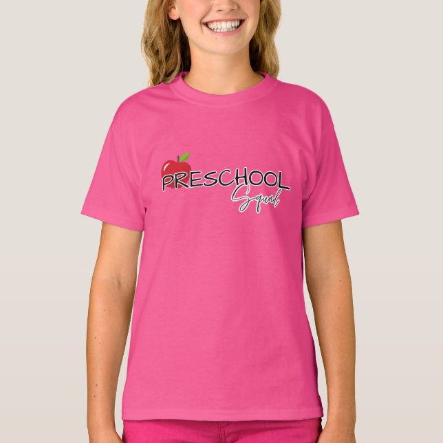 Camiseta Professor da turma do pré-escolar crianças (Frente)