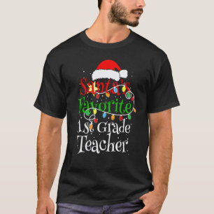 Camiseta Professor de 1ª série favorito do Papai Noel Natal