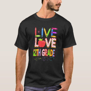 Camiseta Professor de 12 de Amor ao Vivo Estudante Criança