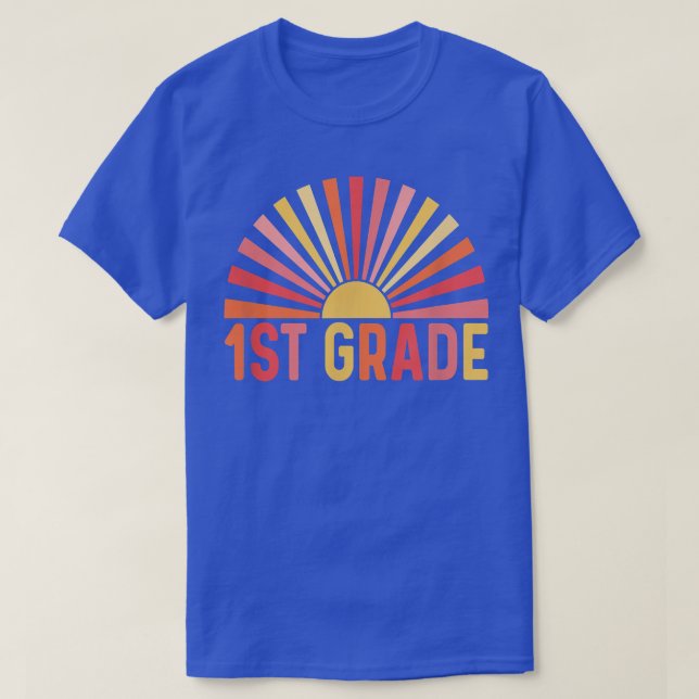 Camiseta Professor de 1rua Arco-Íris 70s Retro Boho Cortado (Frente do Design)