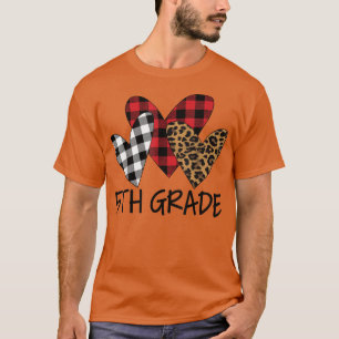 Camiseta Professor de 5 de leopardo dia de os namorados Buf