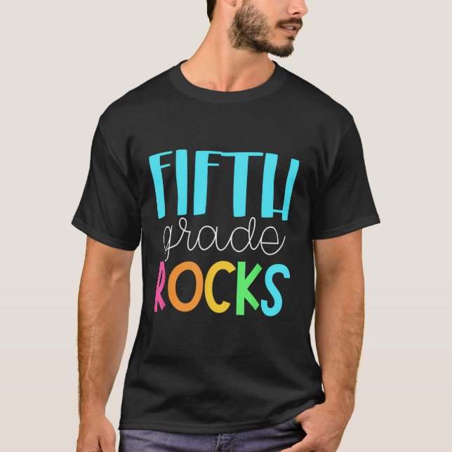 Camiseta Professor de 5 Grau 5 Rochas de Grau (Frente)