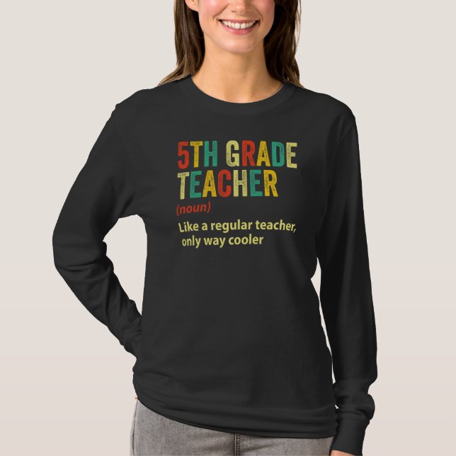 Camiseta Professor de 5 Grau Engraçado 5 de Grau Engraçado  (Frente)
