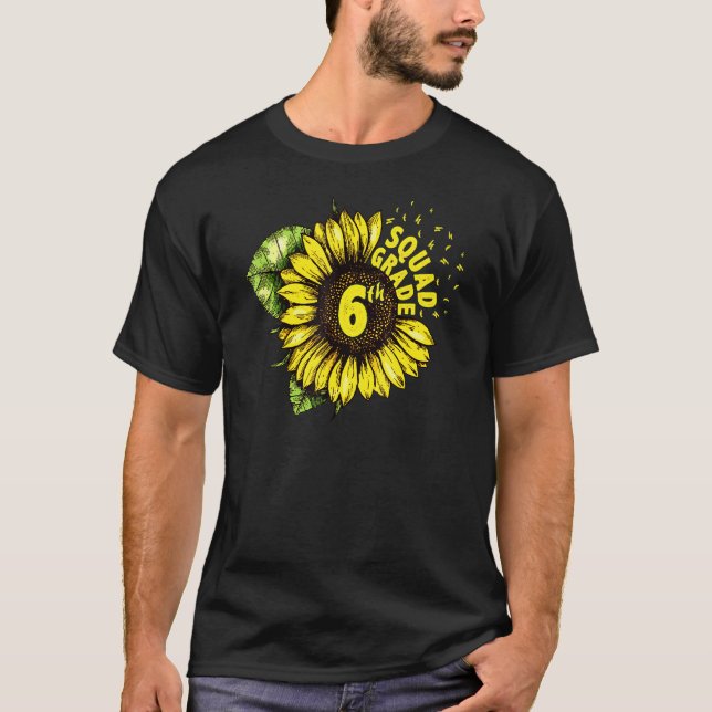 Camiseta Professor de 6 de girassol de amores ao quadrado d (Frente)