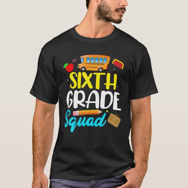 Camiseta Professor de 6 Grau Esquadrão Alô De Volta Para Sc (Frente)