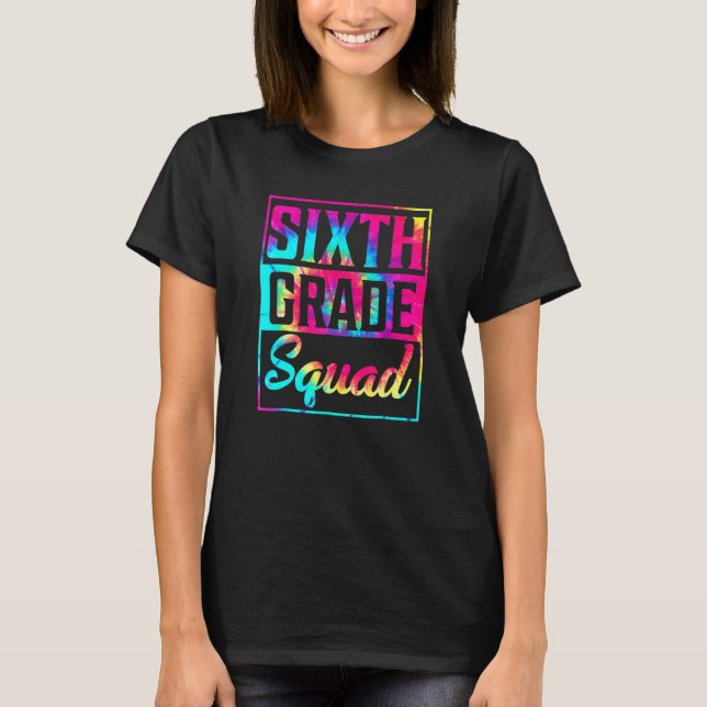 Camiseta Professor De 6 Grau Esquadrão Primeiro Dia De Volt (Frente)