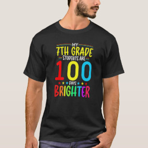 Camiseta Professor de 7 GRADE 100 dias Brighter 100 dia do