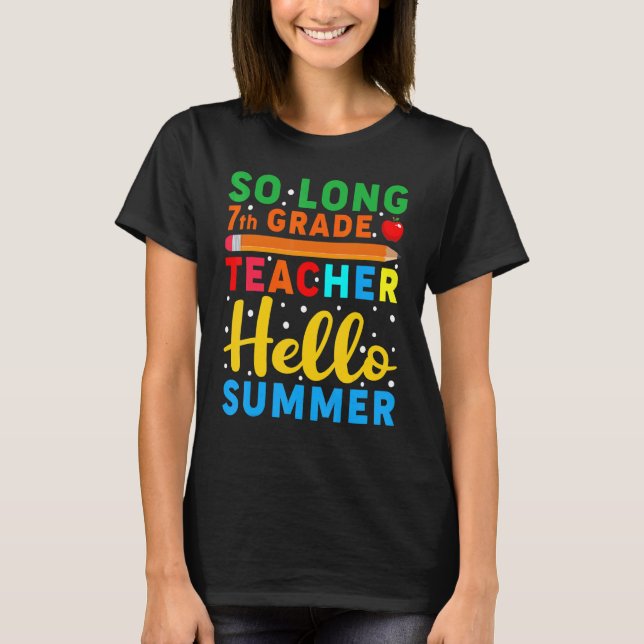 Camiseta Professor de 7 no grau tão longo, olá, professor d (Frente)