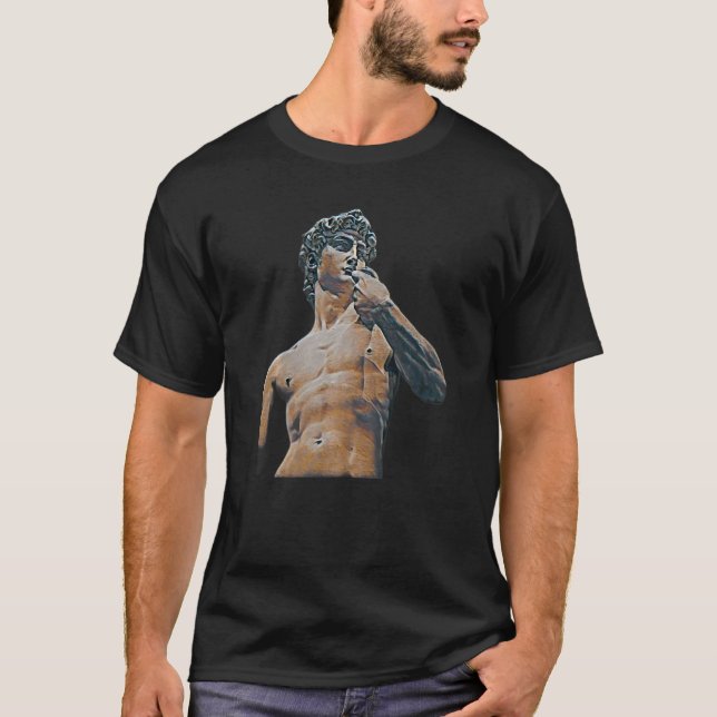 Camiseta Professor de Abstrato de Estátua Grego Aciente 25 (Frente)