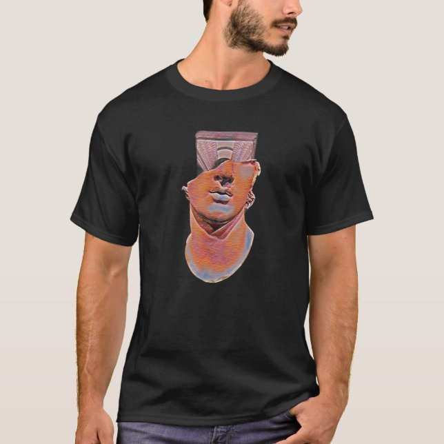 Camiseta Professor de Abstrato de Estátua Grego Aciente 39 (Frente)