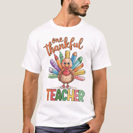 Camiseta Professor de Ação de Graças Turcos presentes na fa