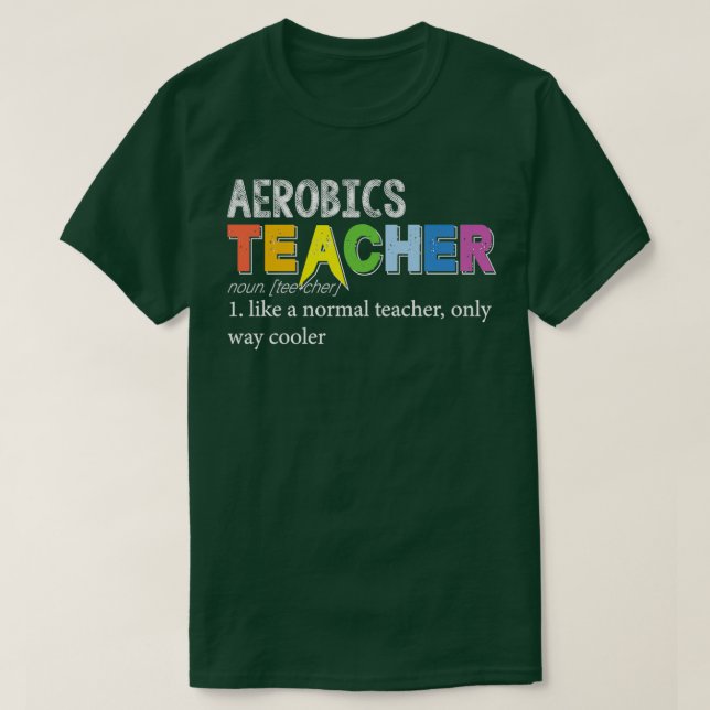Camiseta Professor de Aeróbica Definição Engraçado Professo (Frente do Design)