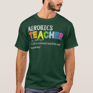 Camiseta Professor de Aeróbica Definição Engraçado Professo