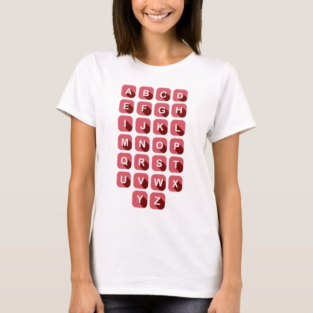 Camiseta professor de alfabeto abc (Frente)