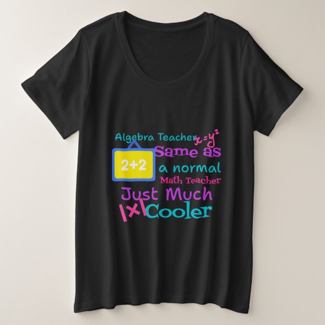 Camiseta Professor de álgebra igual a professor normal de m (Frente do Design)