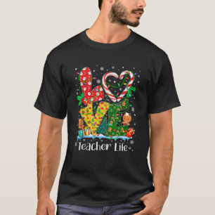 Camiseta Professor de Amor Xmas Candy Cane Gingerpão Natal