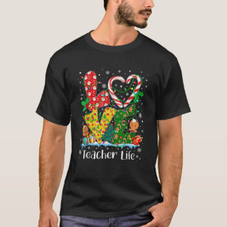Camiseta Professor de Amor Xmas Candy Cane Gingerpão Natal
