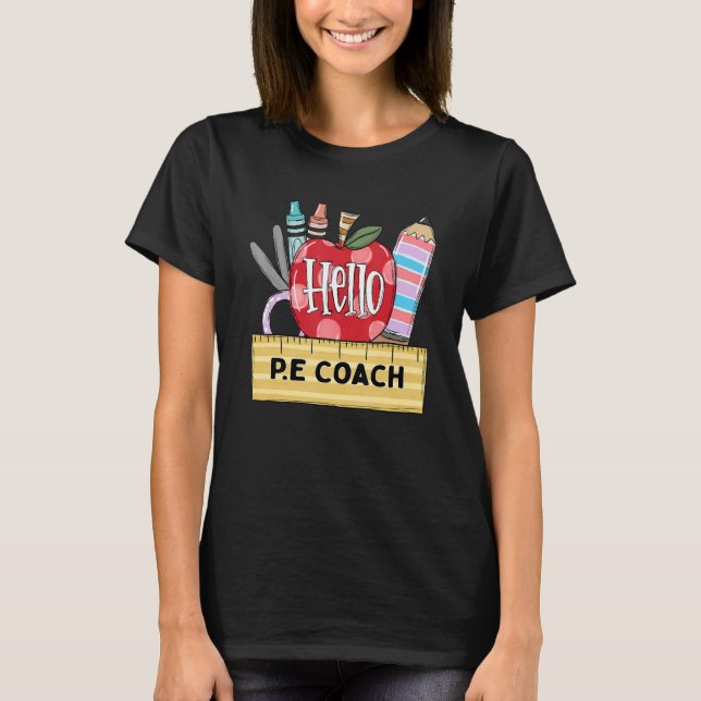 Camiseta Professor de Apple do Treinador P E (Frente)