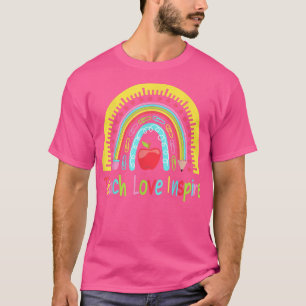 Camiseta Professor de Arco-Íris Bonito, Professor Adoro Ins