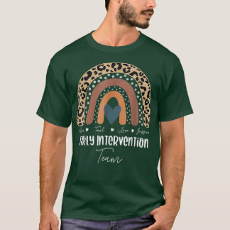 Camiseta Professor de Arco-Íris Leopard, Intervenção Precoc