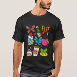 Camiseta Professor de Arco Retro Natal Xmas Plaid Búfalo Ho